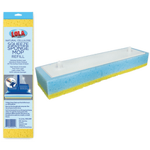 LOLA Natural Cellulose Squeeze Sponge Mop Refill, 9" Head, Super Absorbent - 1 pack