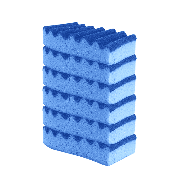 LOLA Pot Brite All Purpose Scrub Sponge, Durable Cleaning Scrubber, Reusable - 6 Pack