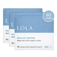thumbnail image 1 of LOLA Regular Tampons, Organic Cotton, Compact Plastic Applicator, 60 Count, 1 of 7