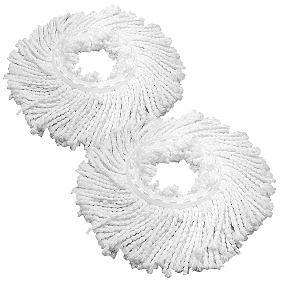 LOLA Revolution Microfiber Spin Mop Head Refill, Reusable & Machine Washable - 2 Pack