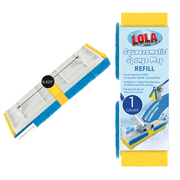LOLA SqueezeMatic Butterfly Sponge Mop Refill, 9" Wide Super Absorbent Head - 1 CT