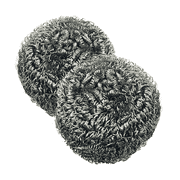 LOLA Stainless Steel Scourers, Heavy-Duty Curled Flat Wire, Odor & Rust Proof - 2 Pack