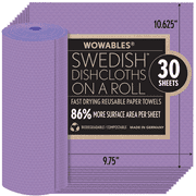 LOLA Swedish Dishcloths - 30 Pk, Eco-Friendly Sponge Cloths, Reusable Paper Towels, Made in Germany