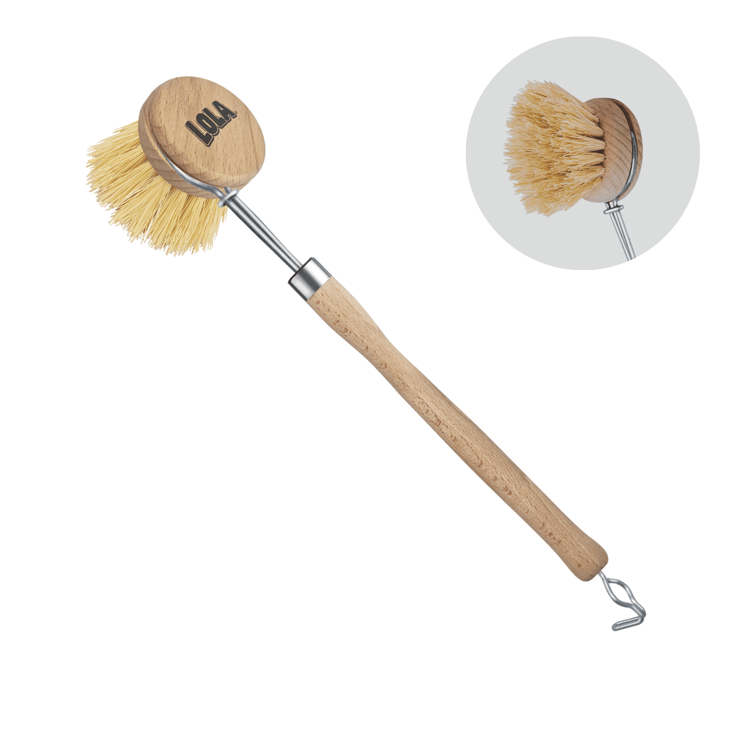 Lola Products LOLA The Original Tampico Vegetable & Dish Brush, Eco-Friendly, Small Head - 1 CT