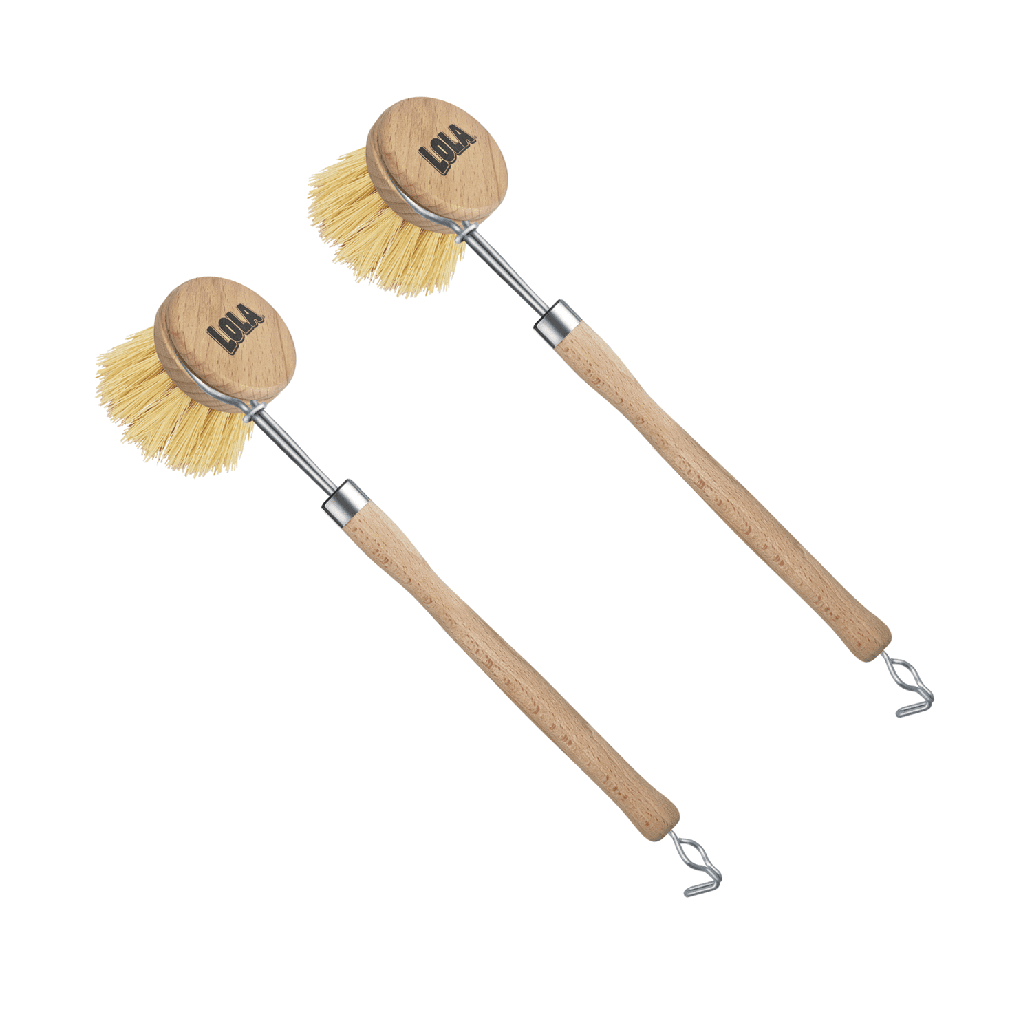 Lola Products LOLA The Original Tampico Vegetable & Dish Brush, Eco-Friendly, Small Head - 2 CT