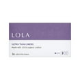 thumbnail image 1 of LOLA Ultra Thin Liners, 100% Organic Cotton, Light Absorbency, 36 Count, 1 of 7