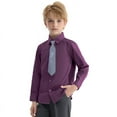 thumbnail image 1 of LOLANTA Boys Dress Shirts Button Down Shirt Long Sleeve Boys Kids Shirts and Tie Sets Solid Color Uniforms, 1 of 6