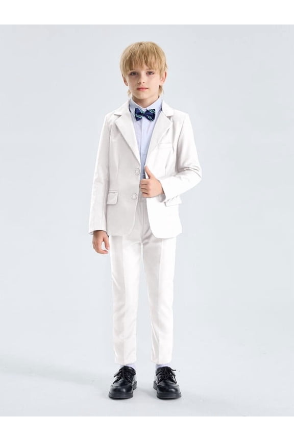 Boys Suit 2PCs Tuxedo Jacket Formal Wedding Ring Bearer Outfit