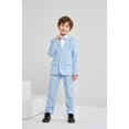 thumbnail image 1 of LOLANTA Boys Suit Wedding Ring Bearer Outfit Kids Suit Set, Plaid, Striped Blazer Suit Pants Bow Tie, 1 of 6
