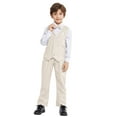 thumbnail image 1 of LOLANTA Boys Vest Suits 4PCs Wedding Ring Bearer Outfits Wasitcoat Shirt Pants Bow Tie, 1 of 6