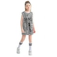 thumbnail image 1 of LOLANTA Girls Hip Hop Dance Clothes Kids Jersey Sequin Dress Long Tank Top Jazz Cheerleading T-Shirt, 1 of 6