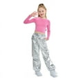 thumbnail image 1 of LOLANTA Girls Metallic Jogger Pants Shiny Jazz Street Hip Hop Dance Pants Convertible Leg Opening, 1 of 6