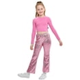 thumbnail image 1 of LOLANTA Girls Sequin Flare Pants Sparkle Bell Bottoms Kids Elastic Waist Glitter Disco Dance Trousers, 1 of 8
