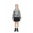 thumbnail image 1 of LOLANTA Girls Sequin Jacket Long Sleeve Kids Bomber Coats with Pockets Spring Fall Outfits, 1 of 7