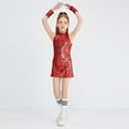 thumbnail image 1 of LOLANTA Girls Sequins Dance Clothes Dress Sparkle Hip Hop Jazz Dance Outfit, Sleeveless Top and Shorts, 1 of 6
