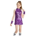 thumbnail image 1 of LOLANTA Girls Sequins Dance Clothes Dress Sparkle Hip Hop Jazz Dance Outfit, Sleeveless Top and Shorts, 1 of 5