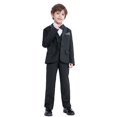 LOLANTA Kids Tuxedo Suits for Boys Ring Bearer Outfit 5 Piece Set Dress