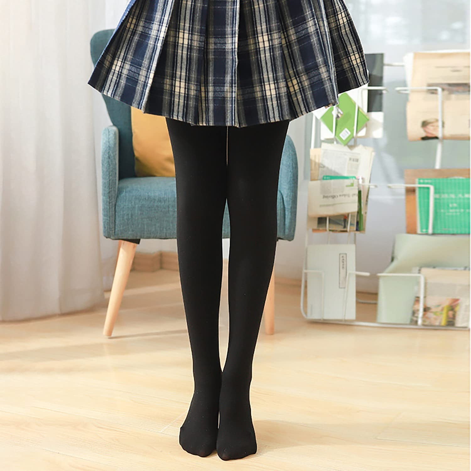 LOLANTA Winter Tights for Girls Smooth Fabric Stockings Warm