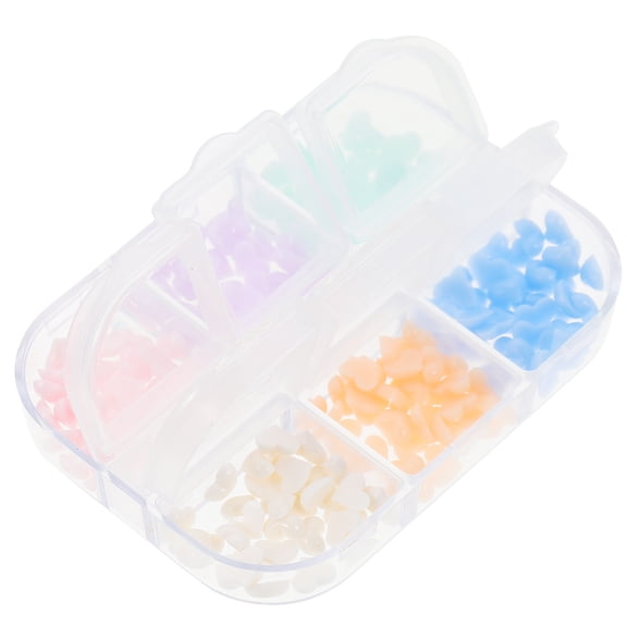 LOLIPPYY Heart Nail Charms Multi Color Resin for DIY Manicure