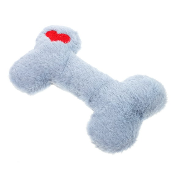 LOLIPPYY 1 Pack Blue Plush Shaped Dog Biting Toy with Squeaker for Teething and Chewing Large Dog Chew Toys