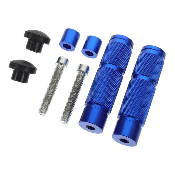 LOLIPPYY 1 Pair Aluminum Alloy Foot Pegs Heavy Duty Blue for Motorcycle Accessories in Modern Design