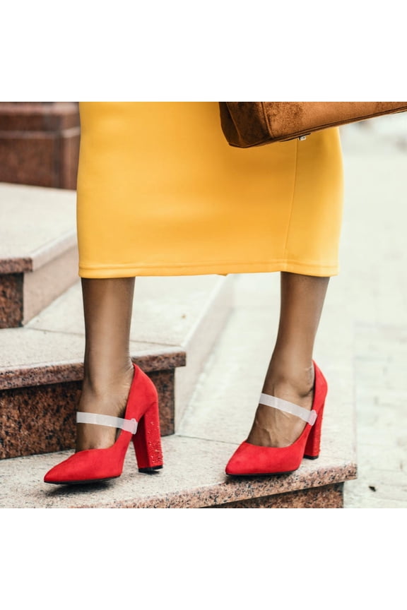 1 Pair Anti Loose High Heels Shoe Straps Clear PU For Daily Wear