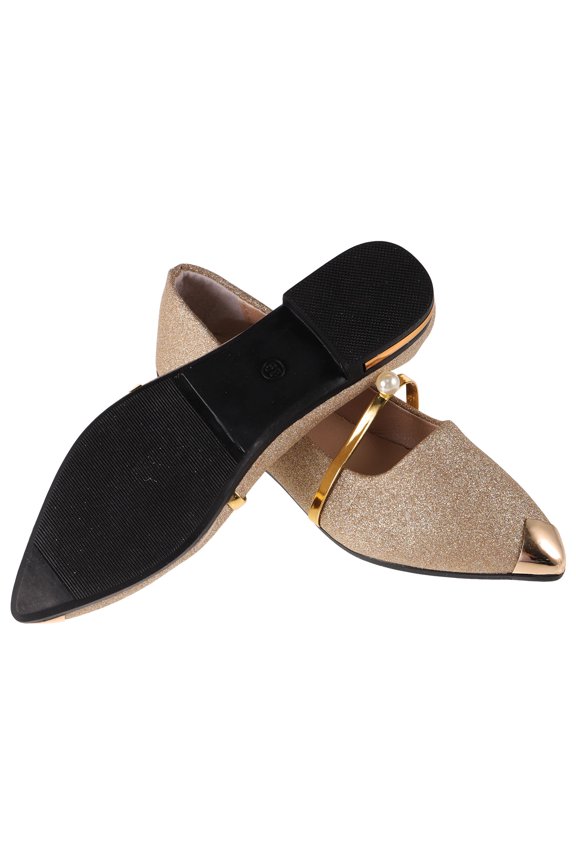 1 Pair Ballet Flats Dress Shoes Flat Shoes Women Dressy Rubber Golden Comfortable Wear for Work