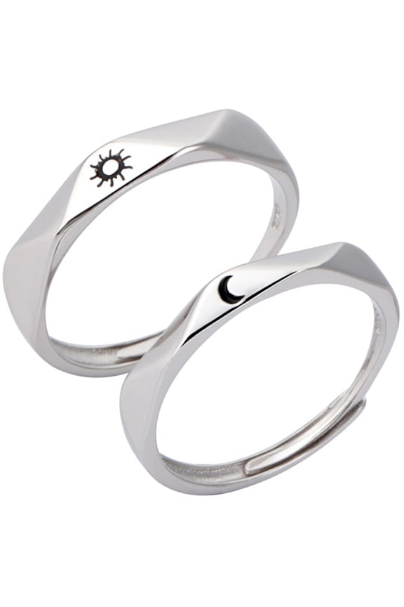 1 Pair Couples Promise Round Copper Bands Wedding Anniversary Gift for Him and Her