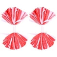 thumbnail image 1 of LOLIPPYY 1 Pair Creative Cheering Poms Cheerleader Supplies Cheerleader Pom Poms for Competitive (Red and White), 1 of 7