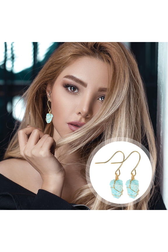 1 Pair Drop Earrings Crystal Stone Delicate Irregular Wear Resistant Multi Women Anniversary