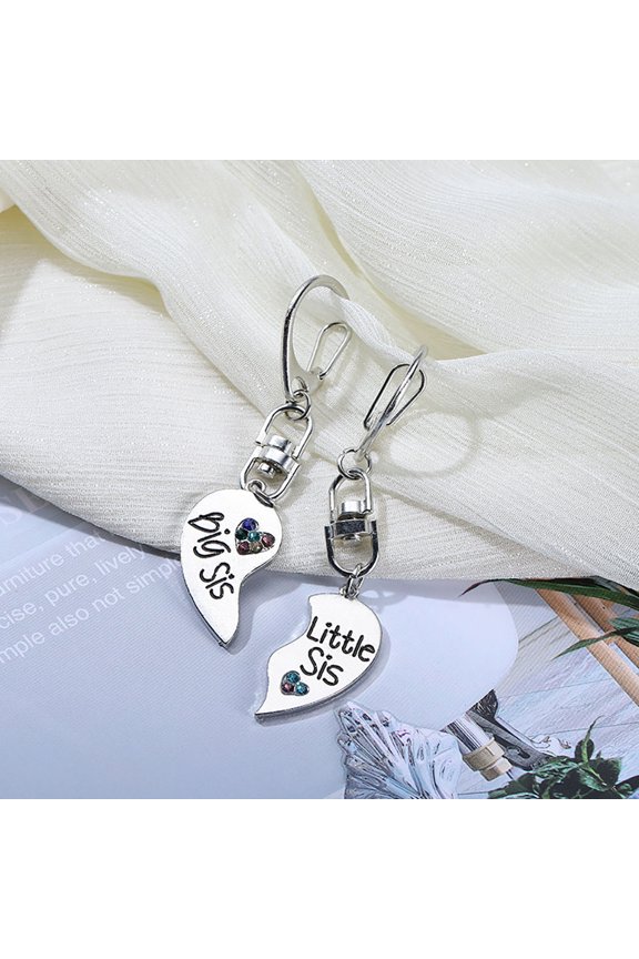 1 Pair Friendship Key Pendant for Sisters Zinc Alloy