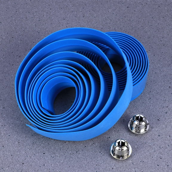 LOLIPPYY 1 Pair Blue Grip Tape for Road Bikes with Rubber Foam Sweat Absorber
