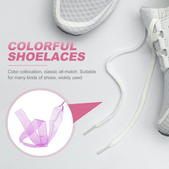 LOLIPPYY 1 Pair Ribbon Laces Sneakers Lace Lavender for Everyday Use