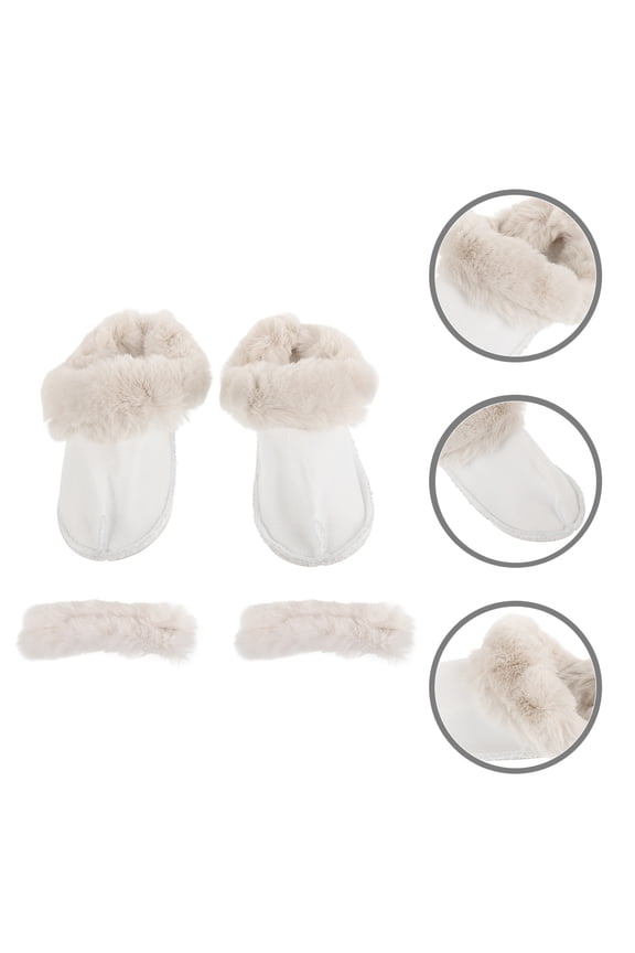 1 Pair Plush Winter Clog Liners for Adults, Breathable White Inserts for Clogs and Shoes