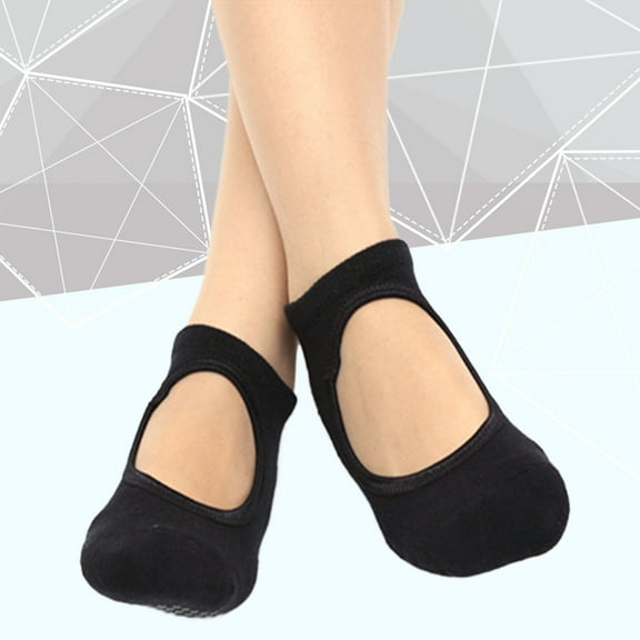 LOLIPPYY 1 Pair Women Grip Yoga Socks Pilate Grip Cotton for Enhanced Balance and Stability