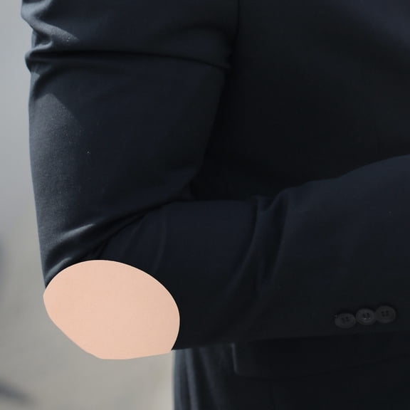 LOLIPPYY 1 Pair of Iron-on Oval Patches for Hats Synthetic Material Beige