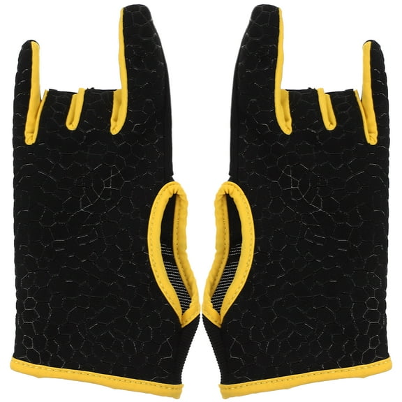 LOLIPPYY 1 Pair of Silicone Anti- Bowling Gloves Professional Elastic Breathable Sports Gloves - Size L/XL (Yellow)