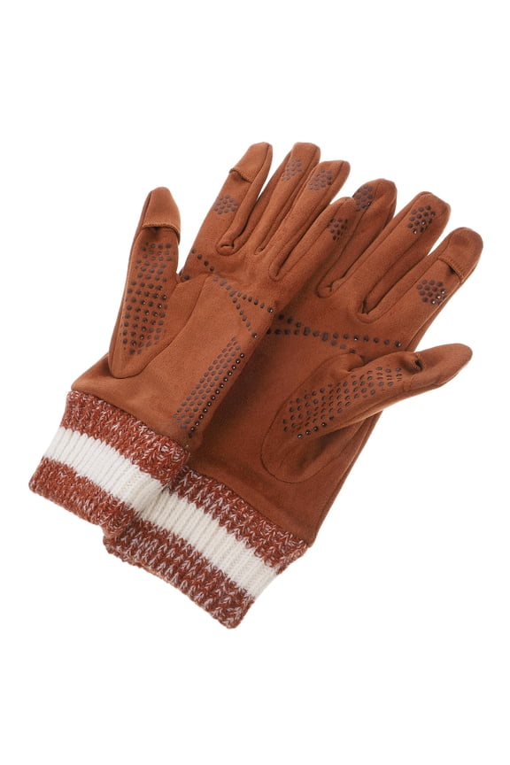 1 Pair of Windproof Touchscreen Compatible Gloves for Winter Outdoor Activities Orange Leatherette Unisex