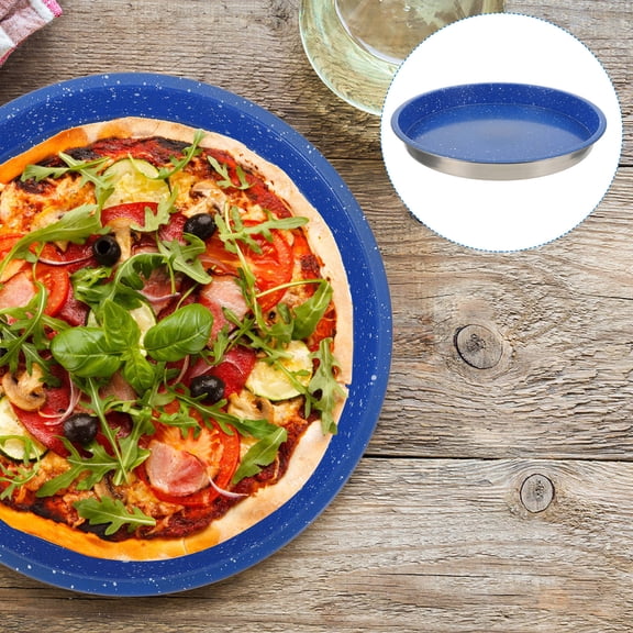 LOLIPPYY 1 Pc Baking Dish Stainless Steel Elegant Design for Wedding Blue