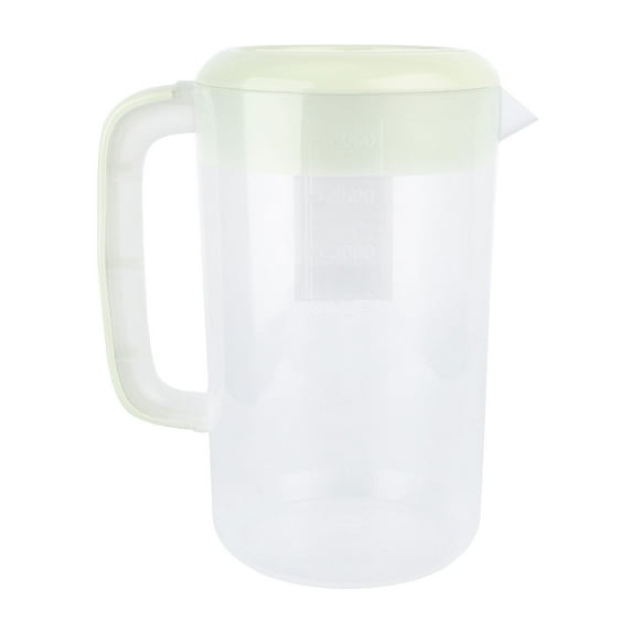 LOLIPPYY Plastic Drinking Pitcher with Lid and Measuring Scale, 1 Pc, Home Use Beverage Container