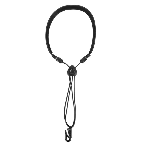 LOLIPPYY 1 Pc Black Flexible Saxophone Neck Strap with PU Material for Musicians and Sax Players