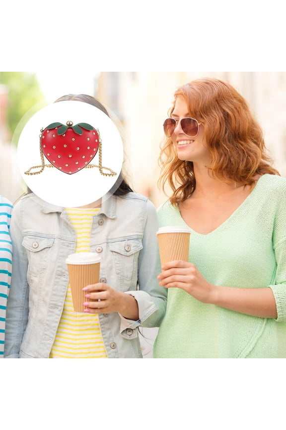 Red PU Shoulder Purse for Women, Elegant Storage Pouch Perfect for Work and Daily Use, 1 Pc