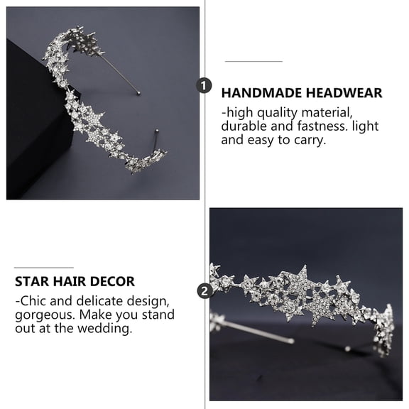 LOLIPPYY 1 Pc Wedding Jewelry Bridal Tiara Rhinestone Crown Photo Prop for Women Role Plays