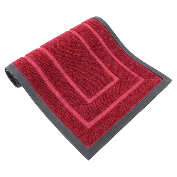 LOLIPPYY Dark Red Rubber Bath Mat Water Absorbing Nonslip Floor Pad for Bathroom Door