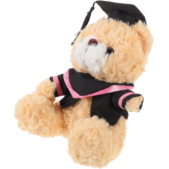 LOLIPPYY 1 Piece Cartoon Style Bear Toy Ornament Plush Material For Family Festive Table Decor