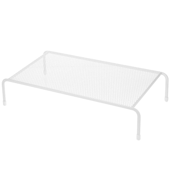 LOLIPPYY 1 Piece White Iron Computer Monitor Riser Standard Single Layer Design for Desktop Computer Back to School