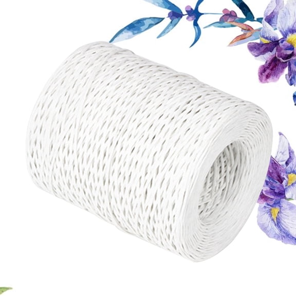 LOLIPPYY 1 Roll 210M White Floral Wire, Rustic Vine Wire for Flower Arrangements, Bouquet Wrapping and Binding Material