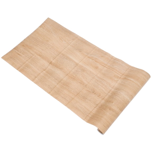 LOLIPPYY 1 Roll Adhesive Rustic Wood Grain Wallpaper For Tables And Cabinets Easy Installation PVC Decor