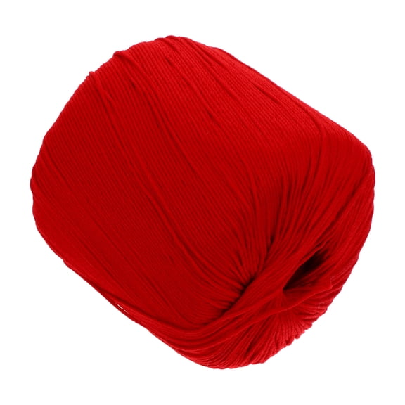 LOLIPPYY 1 Roll Soft Cotton Cord for Crochet, Red String Crafting Yarn, and Fun Thread