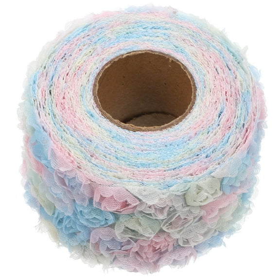 LOLIPPYY Multi-Color Gradient Embroidered Yarn Fabric Roll for Quilting, Curtains, and Craft Projects